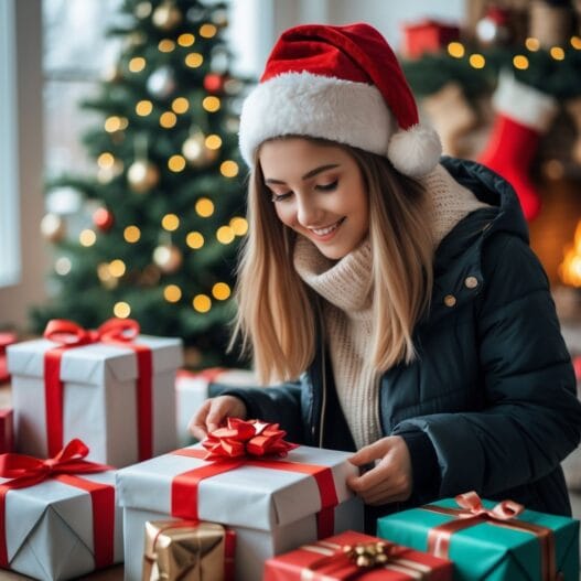 Professionelt billede af julegaver til teenagere med fokus på trendy og populære gaver.